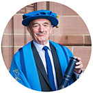 Image of David Charters accepting their Honorary Fellowship at LJMU