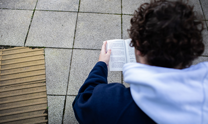 Reading a book