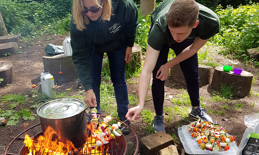 Forest School camp fire