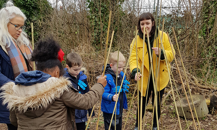 Building Forest School shelter