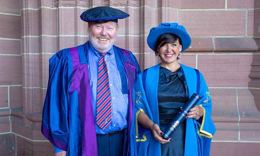 Angela Samata with Roger Phillips