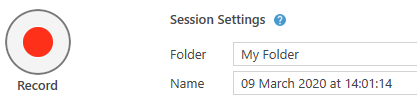 Panopto my folder session settings options